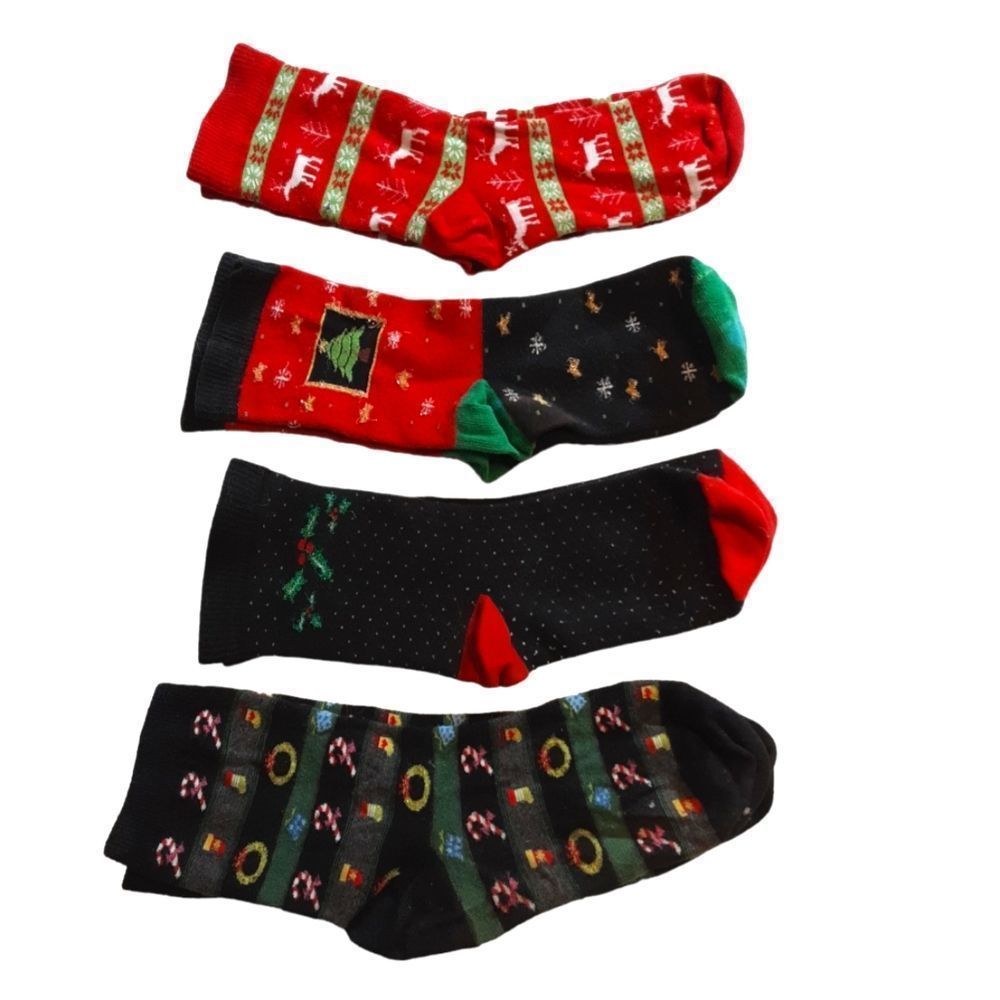 "The Christmas‎ Collection" Socks Women's Holiday Bundle Four Pair